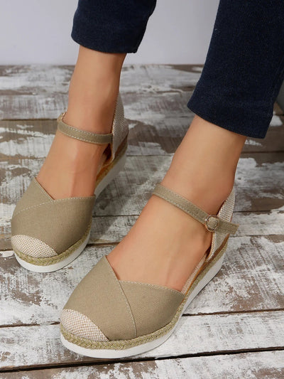 Courtney | Orthopedische sandalen met gesloten neus en sleehak voor dames