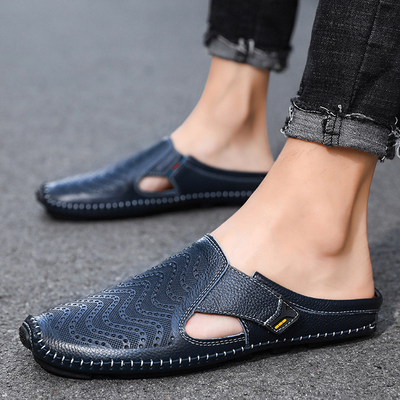 Ademende Italiaanse leren sandalen