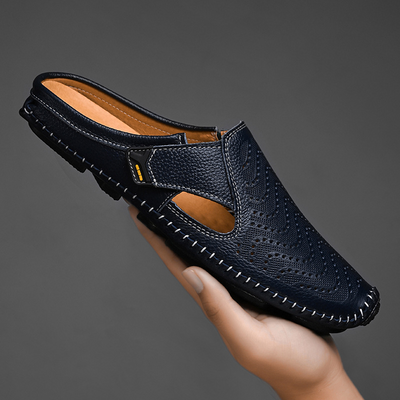Ademende Italiaanse leren sandalen