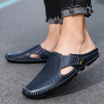 Ademende Italiaanse leren sandalen
