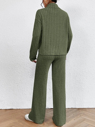 Margaux™ - gebreide broek en trui met coltrui voor dames