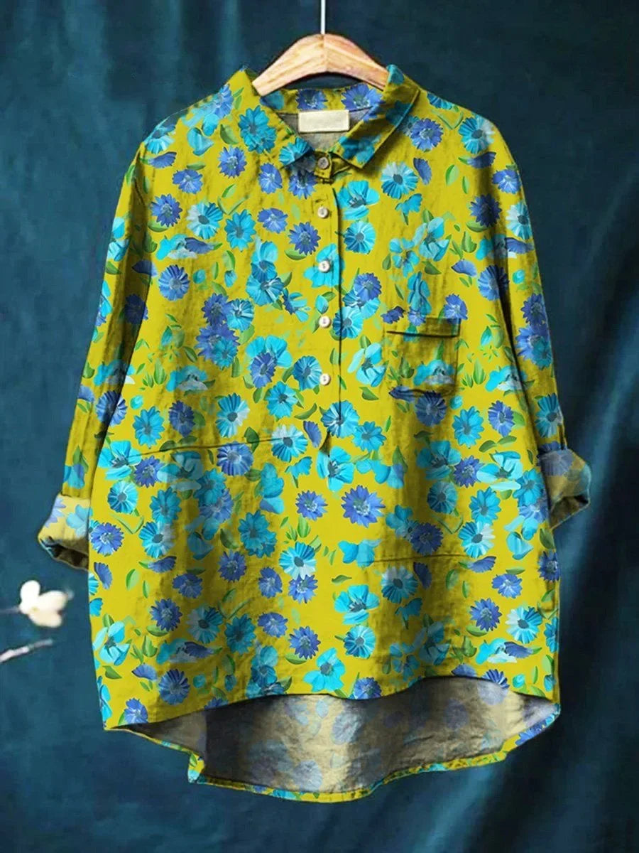Sofia Elegant Shirt met Bloemendessin 