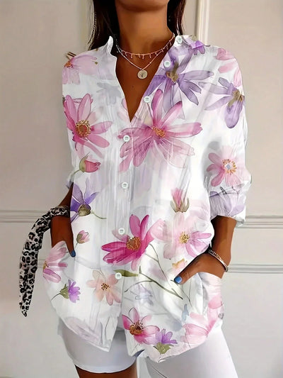 Annika - Kleurrijke blouse met speelse print