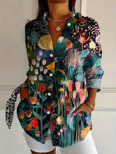 Annika - Kleurrijke blouse met speelse print