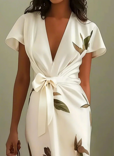 NOMI - Elegante witte satijnen jurk