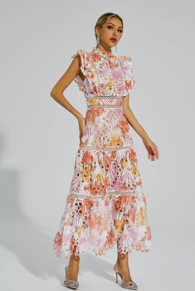 Maeve™ | Mouwloze maxi-jurk met holle mouwen