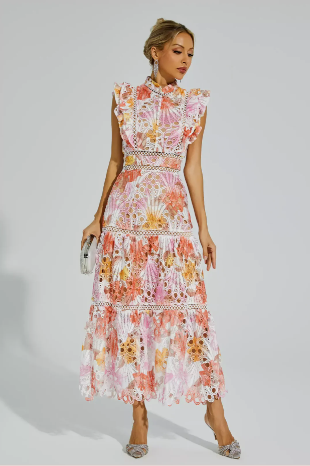 Maeve™ | Mouwloze maxi-jurk met holle mouwen