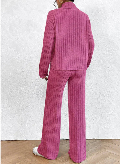 Margaux™ - gebreide broek en trui met coltrui voor dames