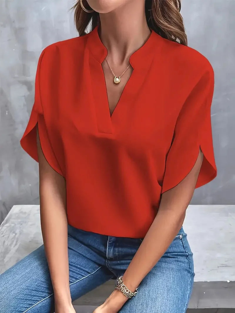 Grace – Zachte en elegante blouse met v-hals