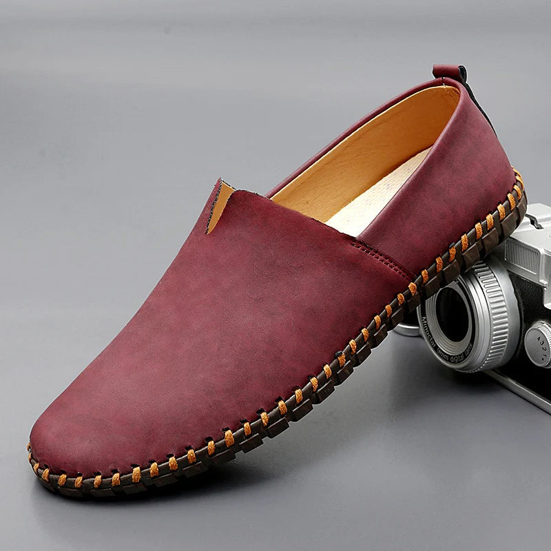 Santorini leren loafers