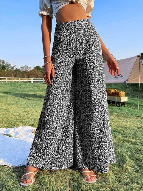 Bedrukte broek met bloemenpatroon