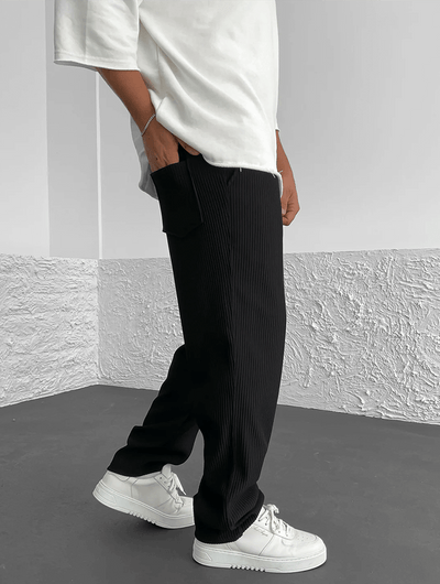 Milan - Casual geribbelde broek