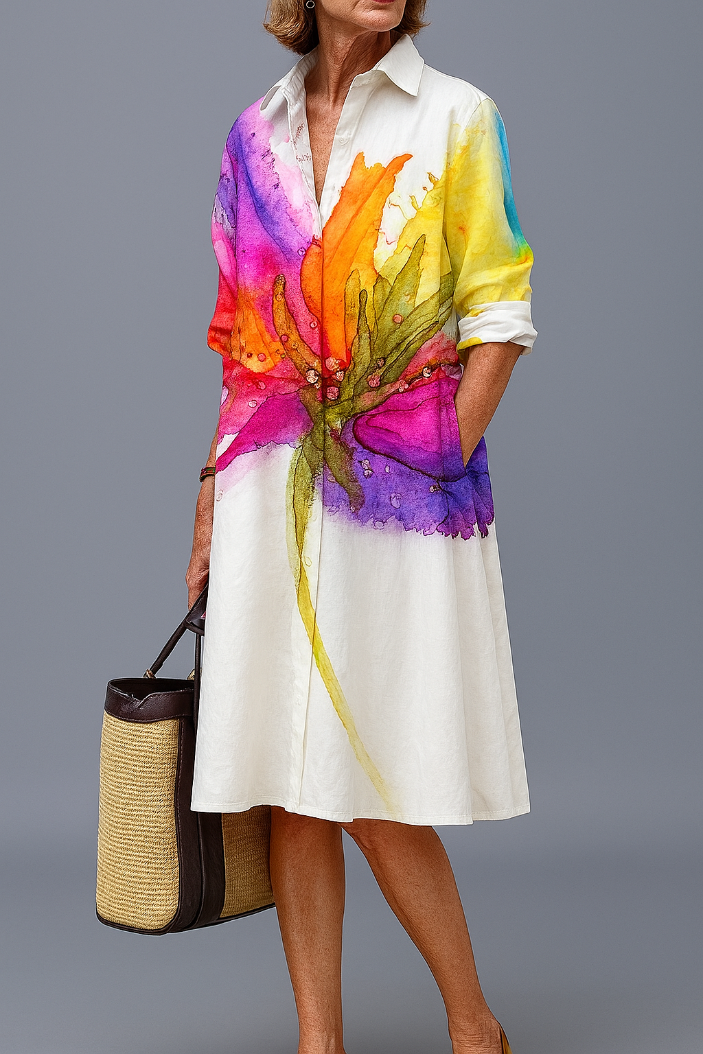 Doris - Luxe midi-jurk voor moeiteloos zomercomfort