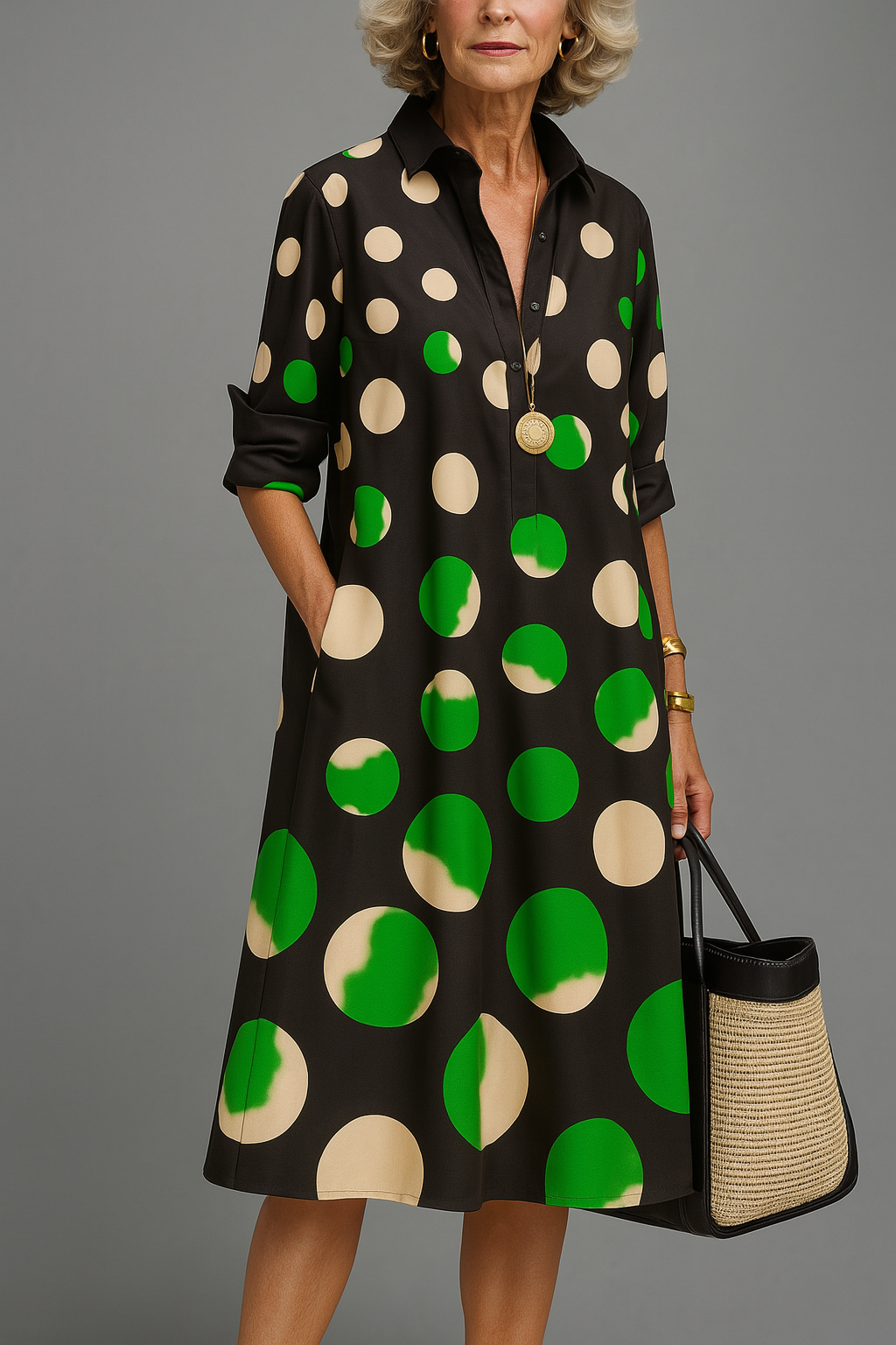 Daniela - Luxe midi-jurk voor moeiteloze elegantie