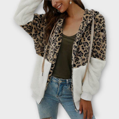 Lea - Fleece hoodie met leo-design