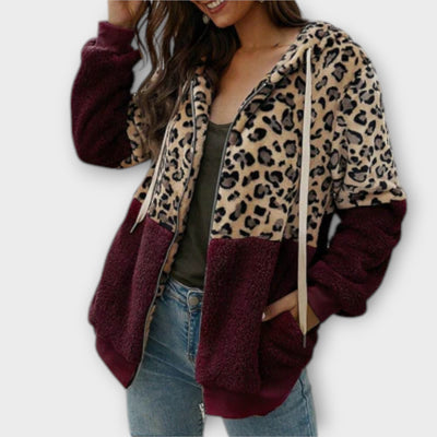 Lea - Fleece hoodie met leo-design