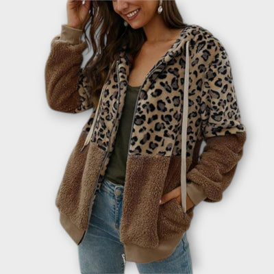 Lea - Fleece hoodie met leo-design