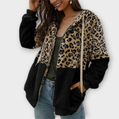 Lea - Fleece hoodie met leo-design