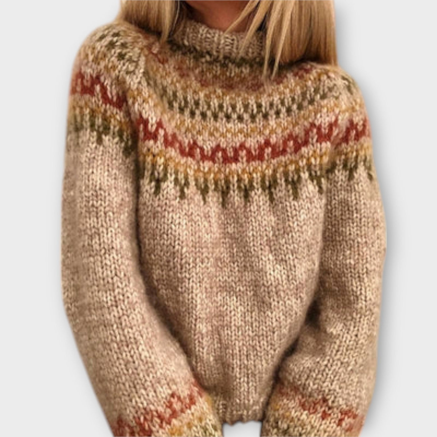 Helena - Zachte Fair Isle gebreide trui