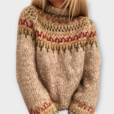 Helena - Zachte Fair Isle gebreide trui