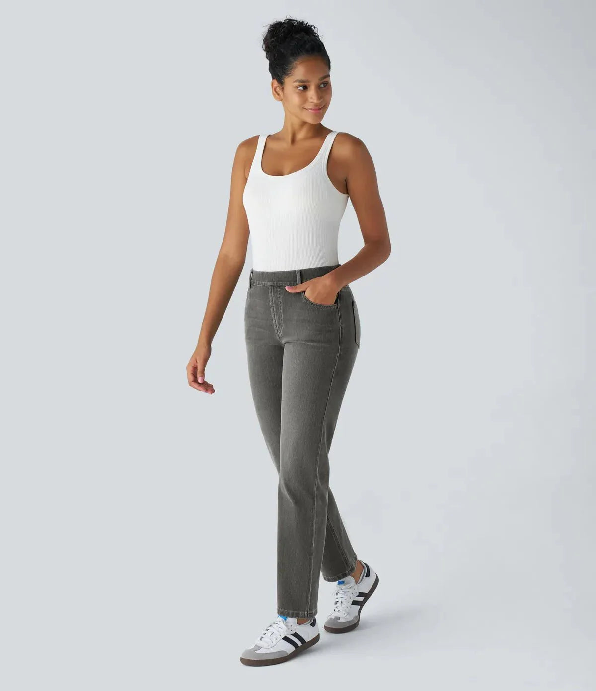 ComfortFit - Elastische en comfortabele broek met hoge taille 