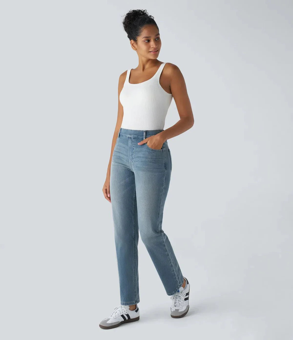 ComfortFit - Elastische en comfortabele broek met hoge taille 