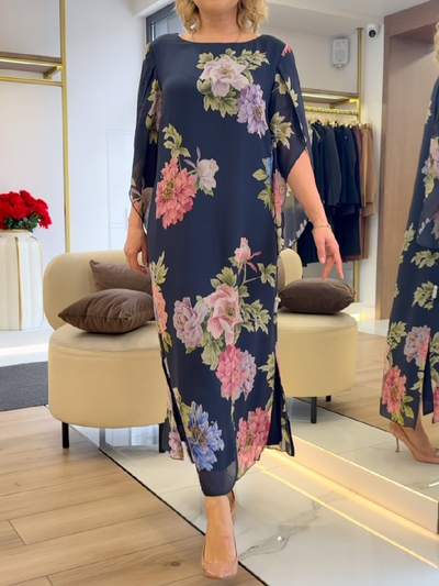 Unieke maxi-jurk met bloemenprint