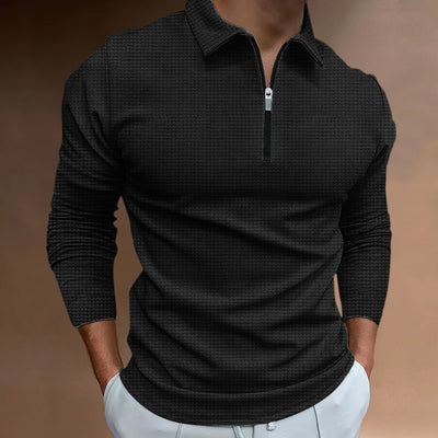 Armando - Heren T-shirt met nieuwe rits en lange mouwen