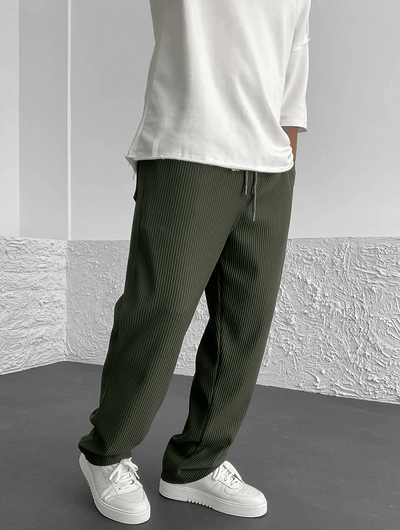 Milan - Casual geribbelde broek