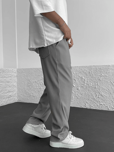 Milan - Casual geribbelde broek