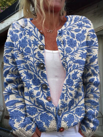 Bristal - Cozy Meadows Floral Cardigan met knopen