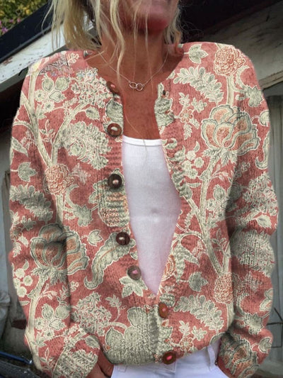 Bristal - Cozy Meadows Floral Cardigan met knopen