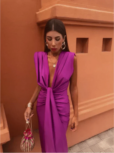 Cordelia | Elegante gedrapeerde jurk