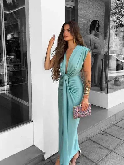 Cordelia | Elegante gedrapeerde jurk