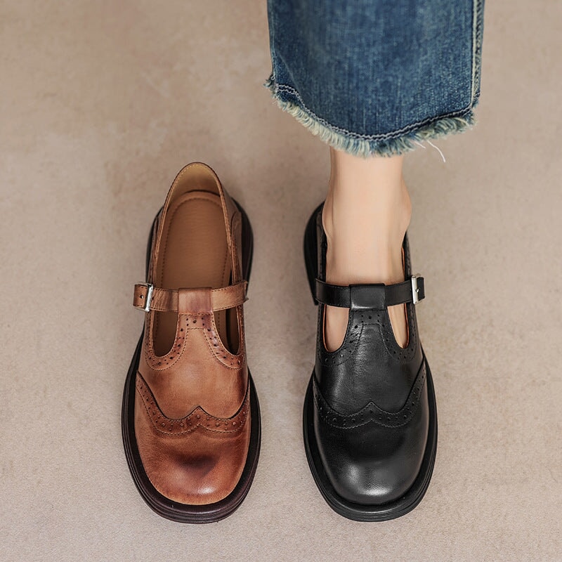 Éléonore / Elegante en ultracomfortabele lederen Mary Janes