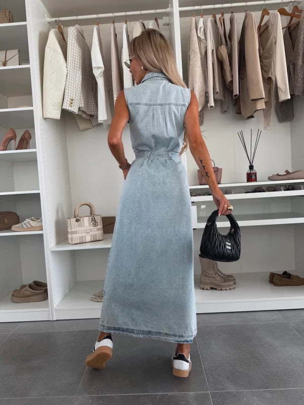 JENNY - DENIM JURK MET RIEM